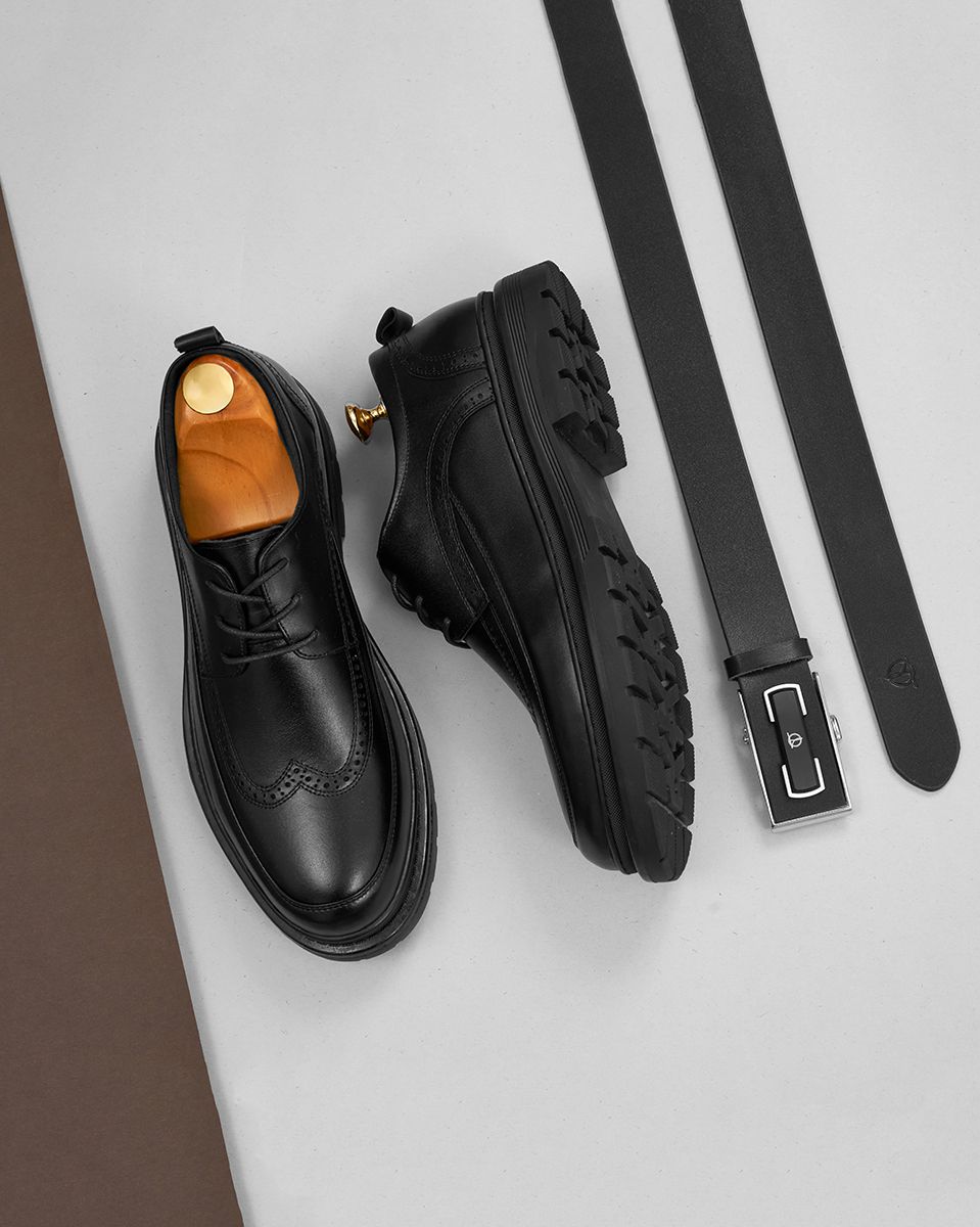 giày chunky derby phối họa tiết GNTA20232-D ảnh 4