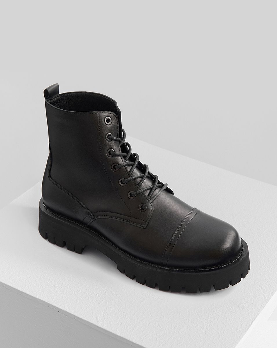 Giày Boots Combat nam đế Chunky GNTA51-5101-D